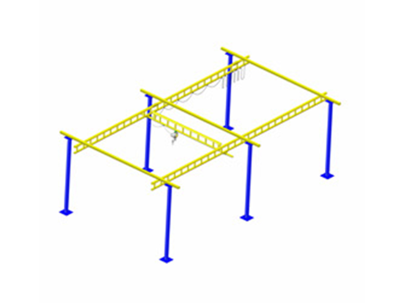 采用桁架式轨道的自立式起重机